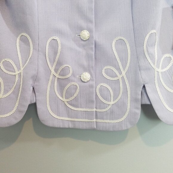 Cottage Core 80s Vintage Purple Button Down - Picture 5 of 9